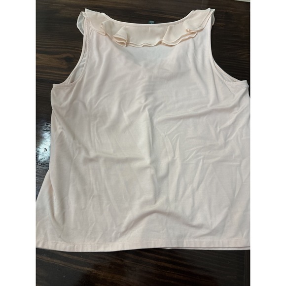 Ralph Lauren Shirt Blouse Top Womens Pink V-Neck Sleeveless Cotton Size XL - Picture 7 of 7